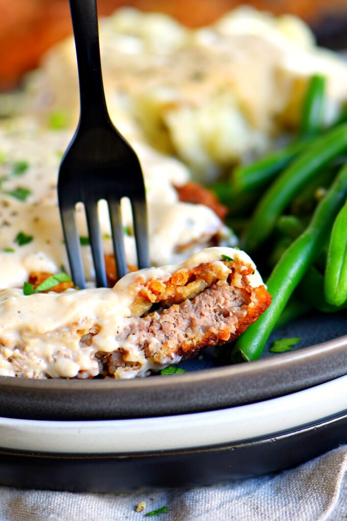 Chicken fried crunchy steak