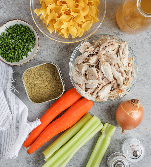 Ingredients used in Chicken Noodle Soup 