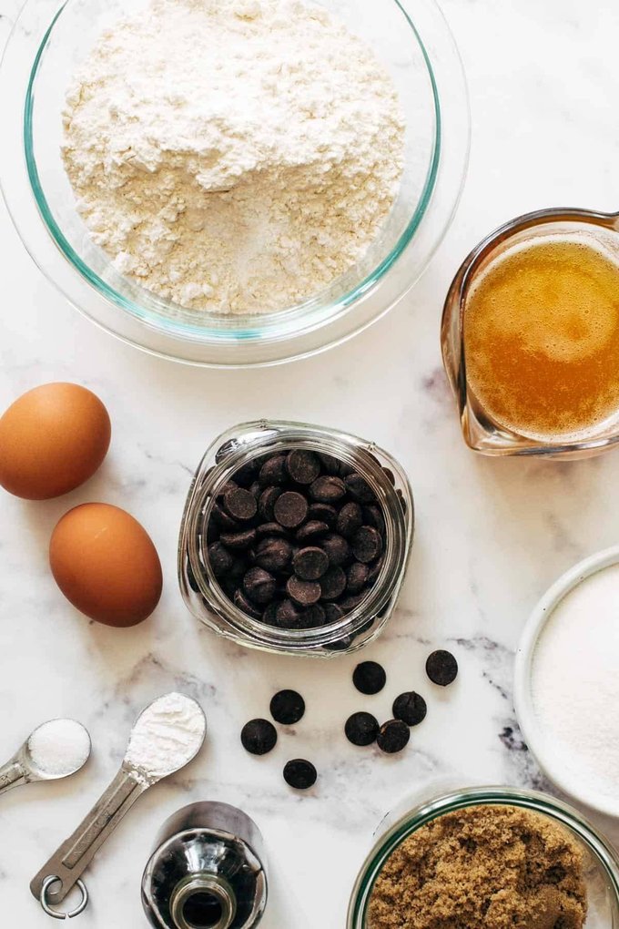 making of chocolate chip cakes