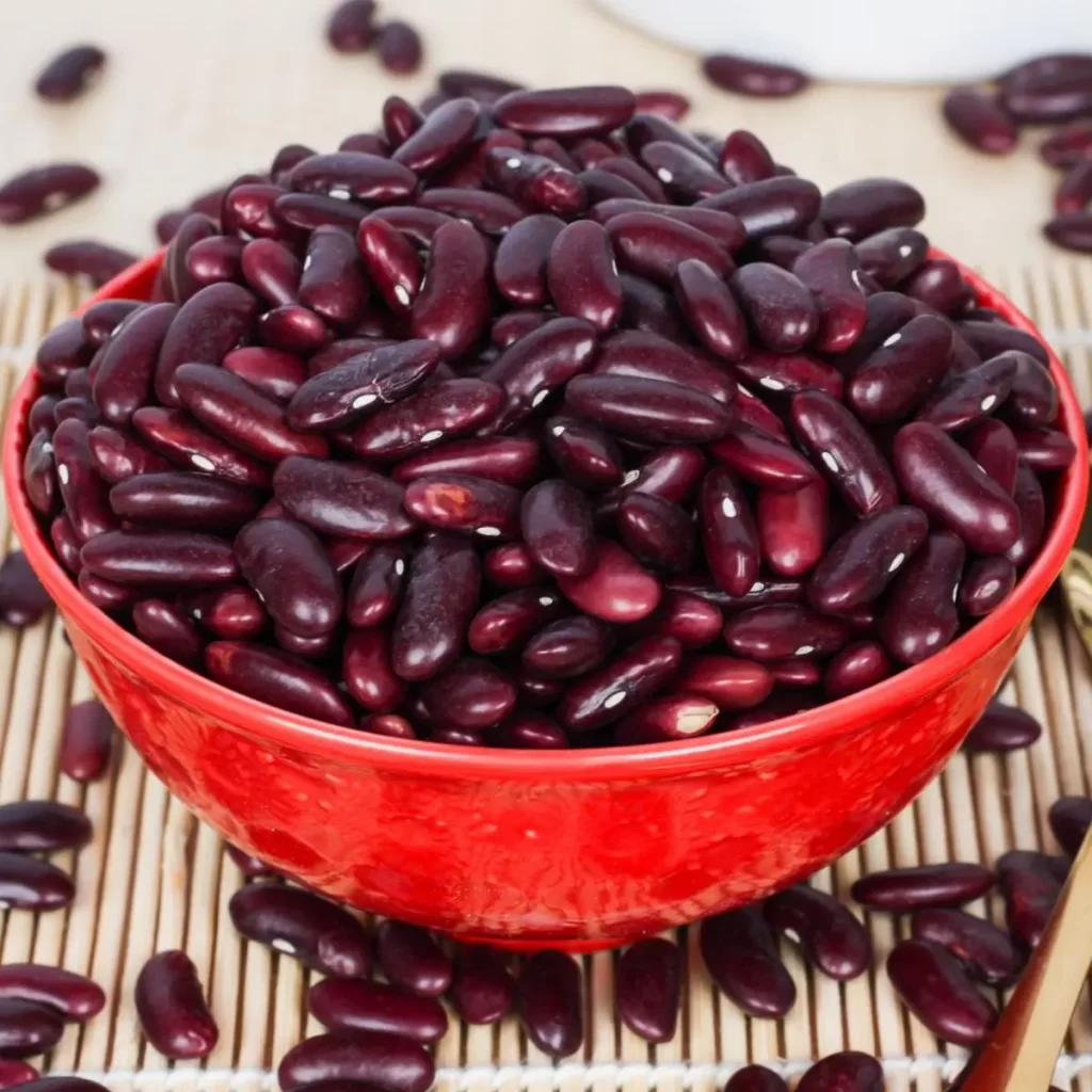 Rajma or kidney beans are good 