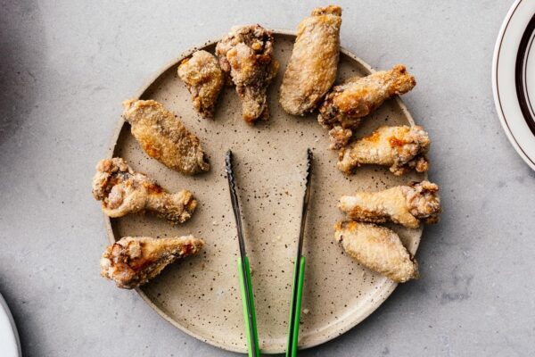 flipping chicken Korean Fried Chicken