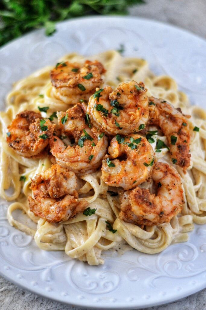 Shrimp alfredo pasta