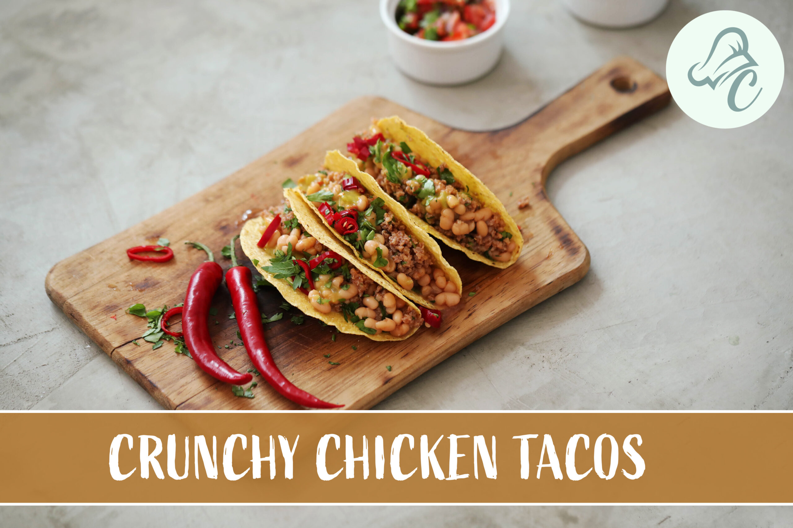 Crunchy chicken taco