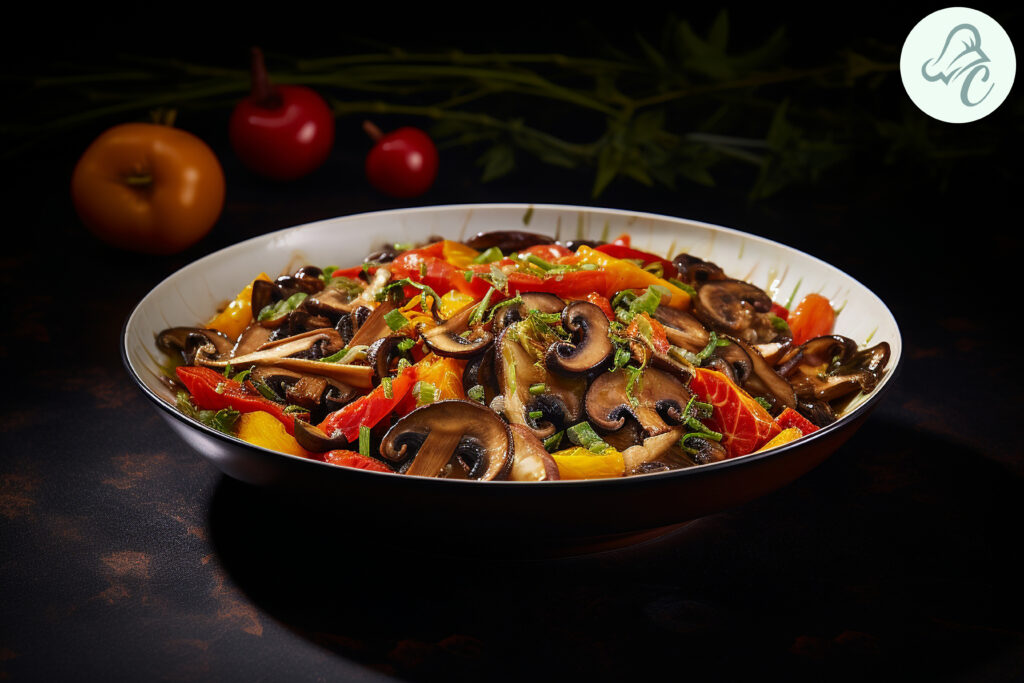 mushroom-with-sauteed-veggies-recipe