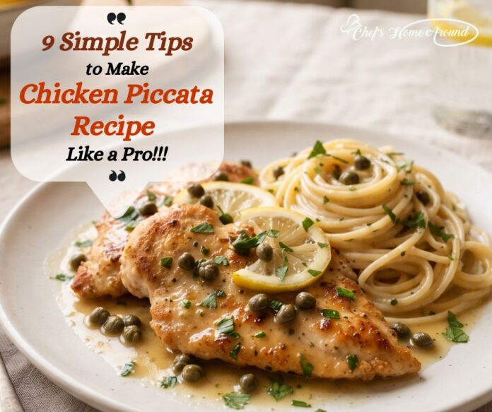 9 Simple Tips to Make Chicken Piccata Recipe Like a Pro Chicken Piccata recipe served with pasta and lemon slices