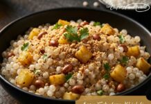 Easy Sabudana Khichdi Recipe for Sawan Vrat (Fluffy, Non-Sticky & Perfect Every Time) Easy sabudana khichdi recipe for Sawan vrat made with peanuts and potatoes